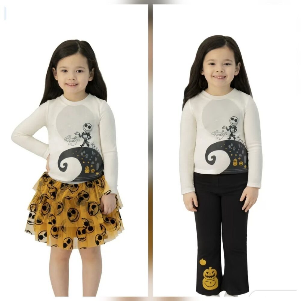 NEW Nightmare Before Christmas Toddler Girls 3 Piece Legging Set 5T Halloween
